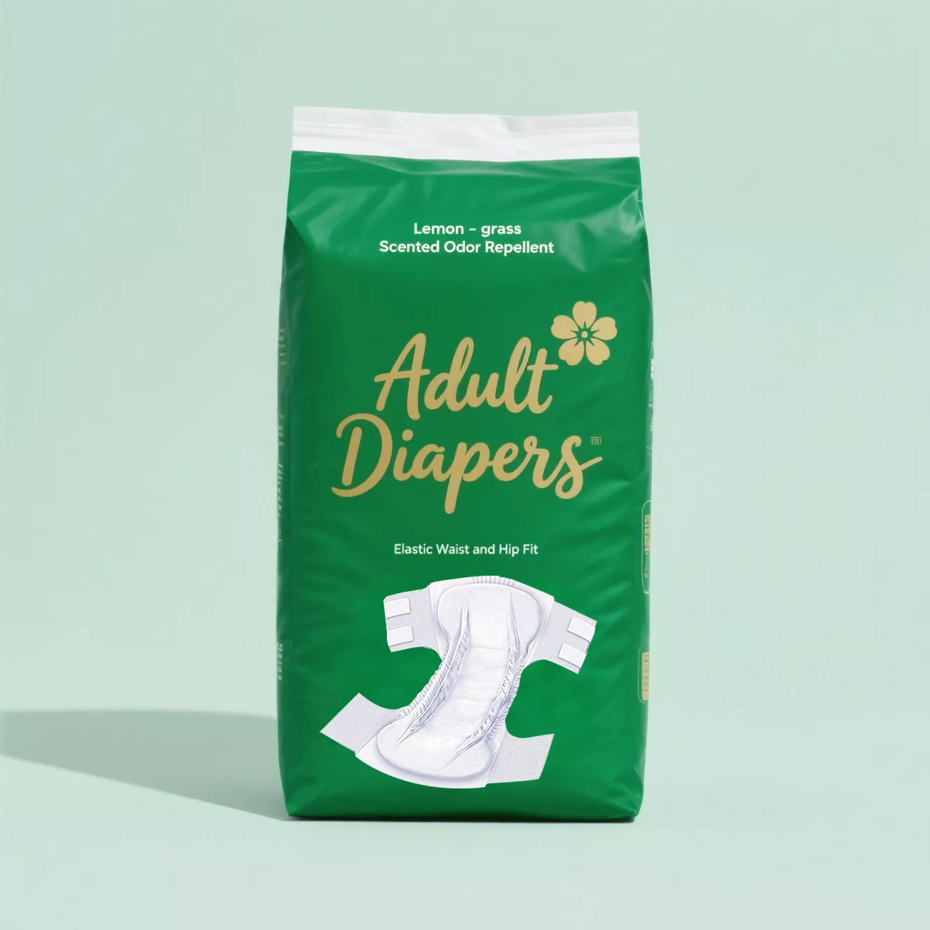 Disposable Adult Diapers - Quick Dry Elastic Waist Skin-Friendly & Discreet
